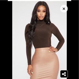 Pretty little thing brown bodysuit